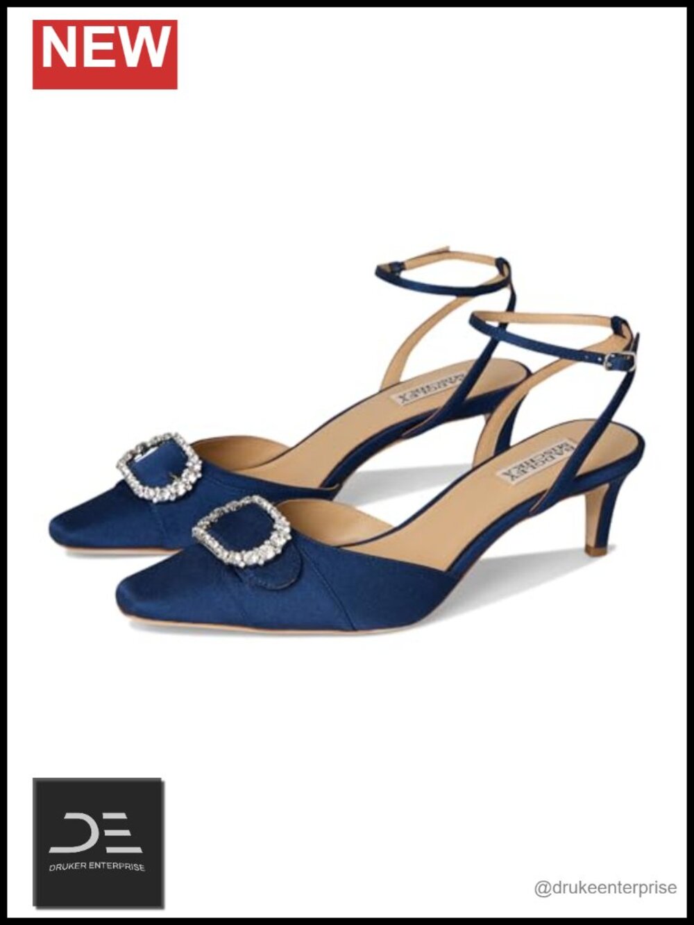 Badgley Mischka Women Odesza Leather Kitten Heel Evening Pumps